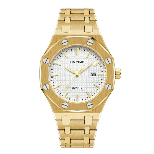Automatic quartz watch - Golden white