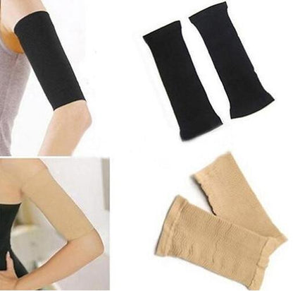 Women Arm Shaping Sleeves Ladies Elastic Slimming Shaperwear - Natural