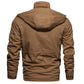 Men Winter Fleece Jacket Warm Hooded Coat Thermal Thick Outerwear Male Military Jacket - Army Green / USA M