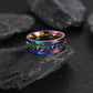 Stainless Steel Spinner Ring Beer Corkscrew Artifact Fashion Simple Heterosexual Rings Casual Men And Women Jewelry Bague Femme - Blue / No.6