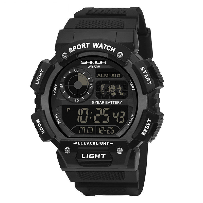 Multi-Function Digital Watch For Men And Women - Black gold