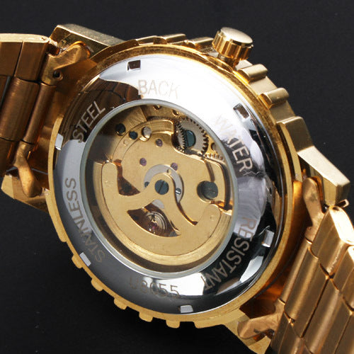 A Full Automatic Winner Men's Automatic Mechanical Table, Men's Automatic Mechanical Watch Steel Strip - the picture  color