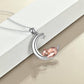 Frog Necklace Sterling Silver Origami Moon Frog Pendant Jewelry for Women Mom Wife - Two tone / 1.15*0.71 inches