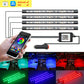 Auto LED RGB Interior Atmosphere Strip Light Decorative Foot Lamp With USB Wireless Remote Music Control Multiple Modes For Car - default