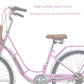 Women Bike 26 Inch Bike Road Bike Seaside Travel Bicycle,Commute Bike 7 Speeds - Purple / 133*73*21cm
