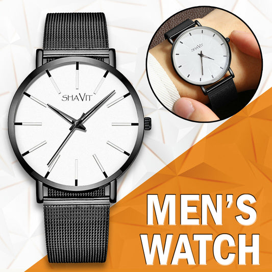 Luxury Men's Quartz Watch Stainless Steel Analog Ultra Thin Waterproof Business - Analog / Stainless Steel