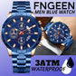 Men's Watch Stainless Steel Quartz Classic Business Wristwatch For Men - Blue - Stainless Steel / Blue