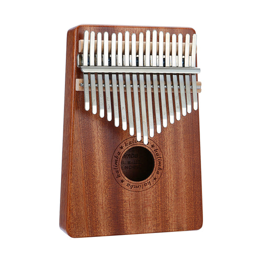 17 Key Kalimba Thumb Piano Finger Mbira Mahogany Keyboard Music Instrument Wood - Brown
