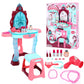 Child Beauty Dresser Table With Fashion & Makeup Accessories For Girls - Pink