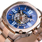 Automatic mechanical watch - Rose gold blue