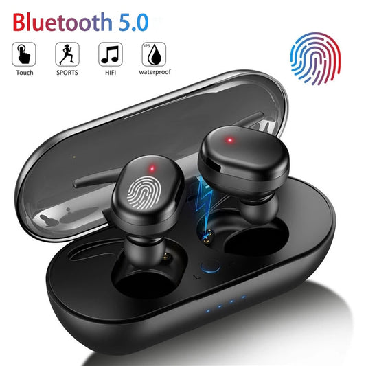 Y30 Bluetooth Earphones Wireless Headphones Touch Control Sports Earbuds Microphone Works On All Smartphones Music Headset TWS - Y30 White