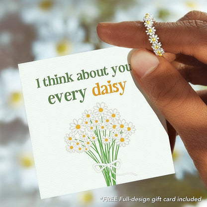 Vintage Daisy Rings For Women Adjustable  Jewelry Bague - Resizable