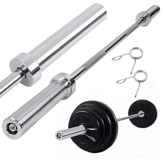 1.5m O Lympic Weightlifting Bar For Cross Training Weight Lifting With Hole - Silver