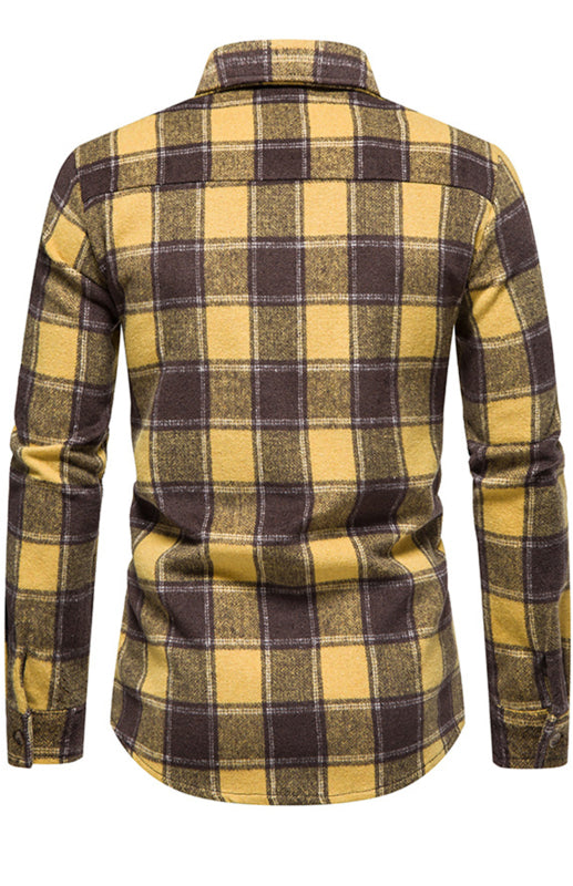 Men's Fashion Versatile Long Sleeve Shirts - Pattern / XXL