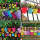 10pcs Colorful Hanging Planter Pots, Metal Hanging Flower Pots With Drainage Hole - Metal Hanging Flower Pots