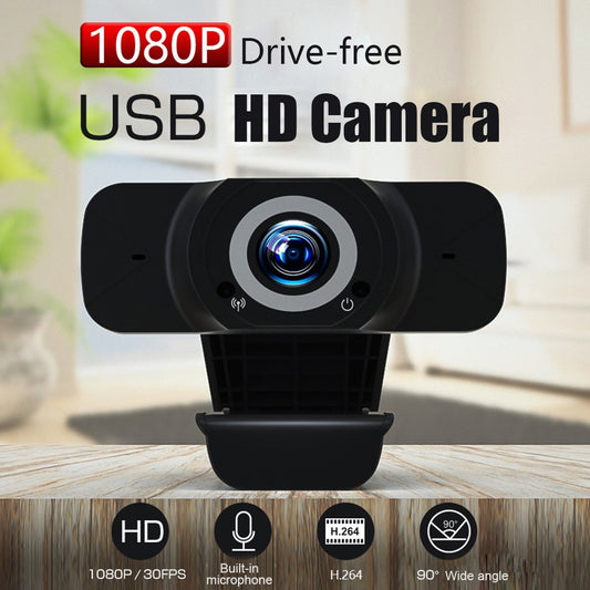 1080P HD Megapixels USB2.0 Webcam Camera with MIC Clip-on for Computer PC Laptop - Black / 664