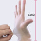 100PC Plastic Clear Disposable Gloves Garden Restaurant Home Food Baking Tool - White / 734