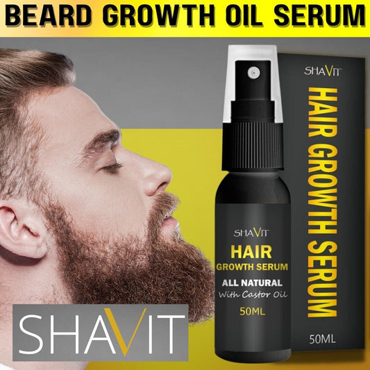 Mens Beard Growth Oil Serum Fast Growing Mustache Facial Hair Treatment For Men - Growth Oil