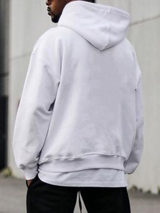 Men's Halloween print hooded sweatshirt - White / XL